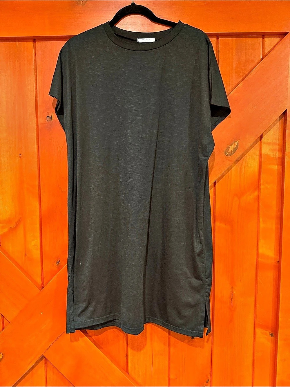 SKFK Amade Dress Black Short Sleeve Midi Dress